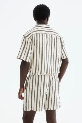 Short Regular Fit - Noir/rayé — photo 3