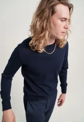 Le pull fin - Bleu marine — photo 3