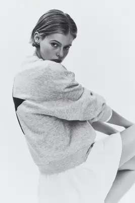 Sweat avec motif imprimé - Gris clair chiné — photo 3