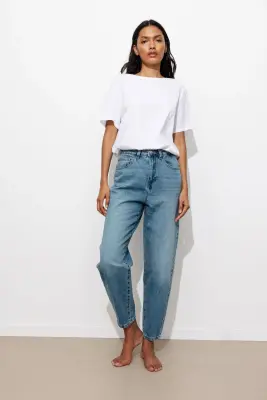 Jean balloon taille haute — photo 4