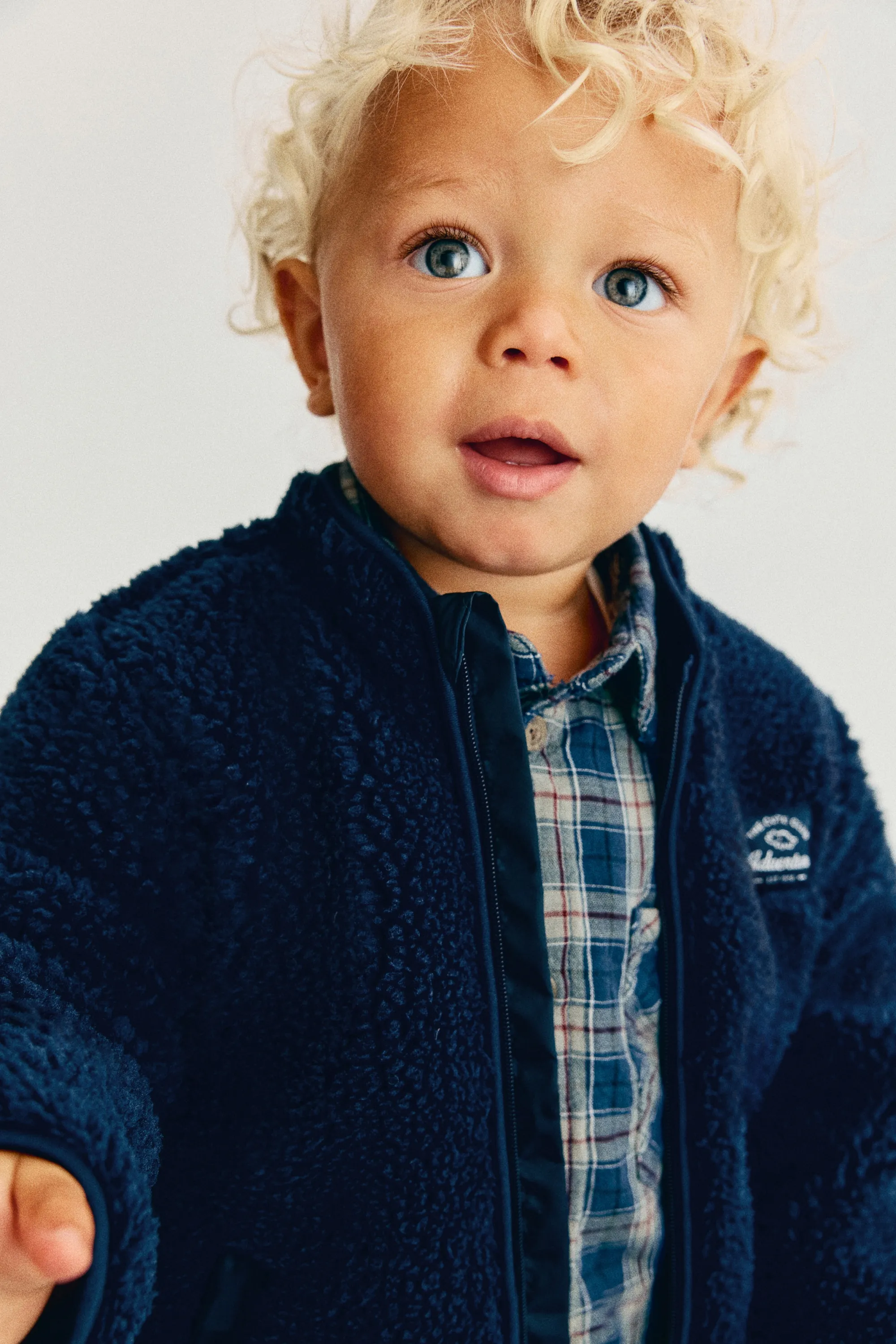 Veste en tissu Teddy bear - Bleu marine