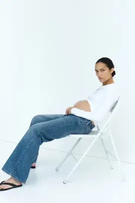 MAMA Wide Low Jeans - Bleu denim — photo 3