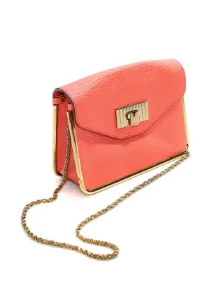Sac SALLY en cuir grainé rouge corail NEUF Prix boutique 1320€ — photo 4