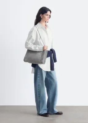 Chemise oversize à ourlet arrondi - Blanc — photo 3