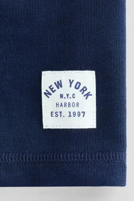 Short en molleton - Bleu foncé/New York — photo 4