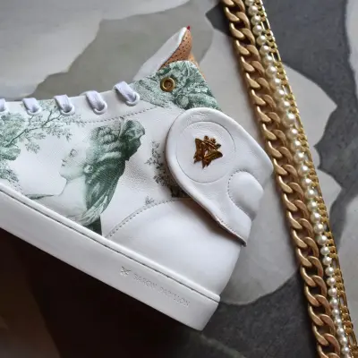 Baskets Mid vertes Marie-Antoinette — photo 2