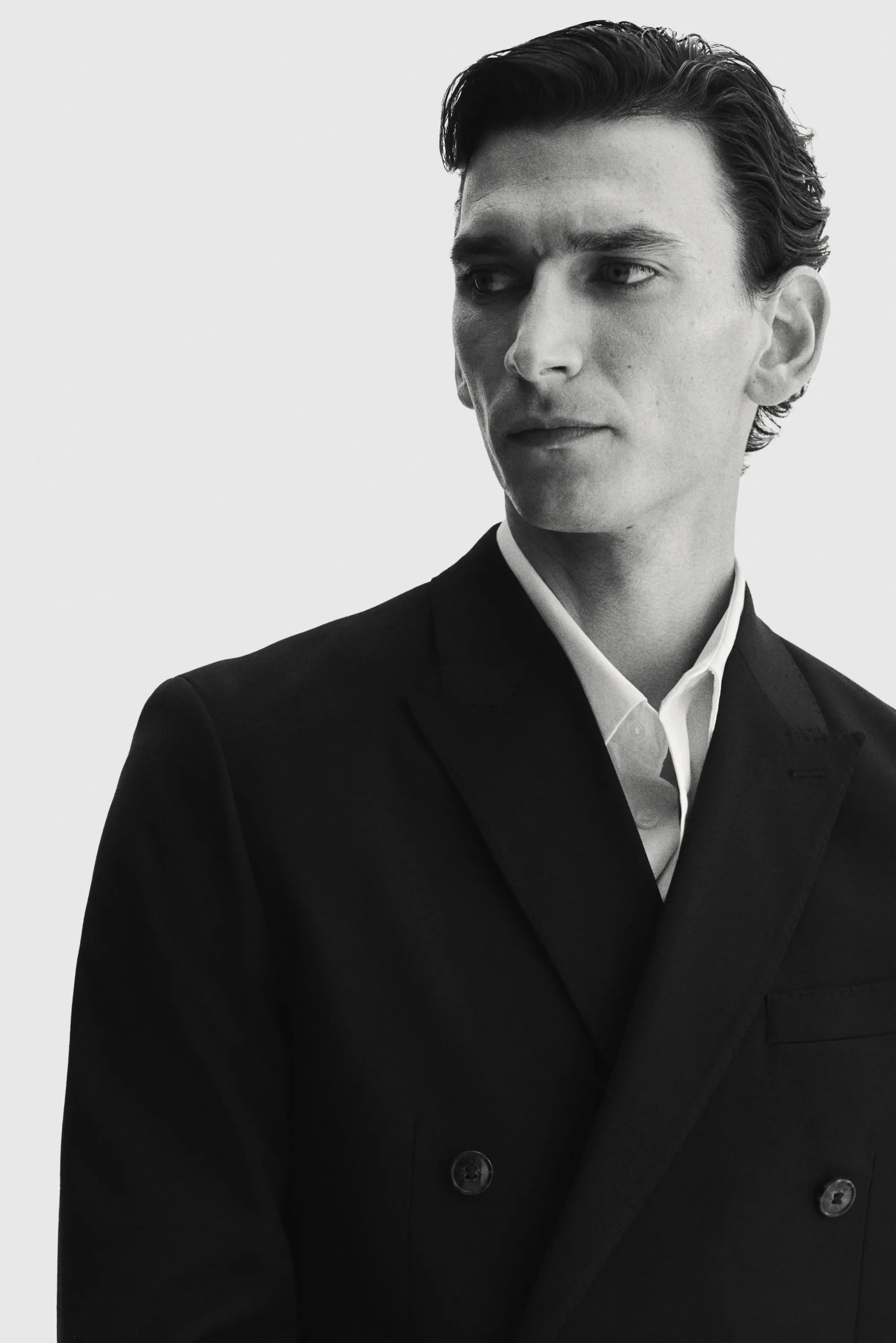 Veste Regular Fit à fermeture croisée - Noir