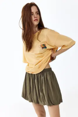 T-shirt oversize imprimé - Jaune/Hotel Nuevo Mundo — photo 3