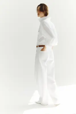 Baggy Regular Waist Jeans - Blanc denim — photo 2