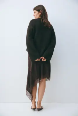 MAMA Jupe asymétrique - Marron foncé — photo 1