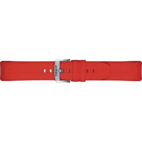 Bracelet silicone rouge pour Tissot T-Touch Connect Solar T603044329