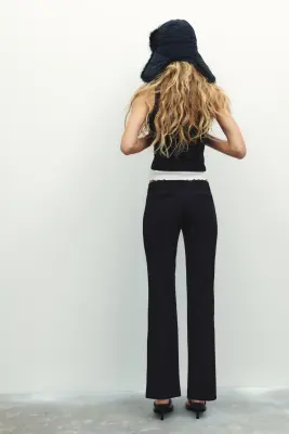 Pantalon chic avec plis - Noir denim — photo 3