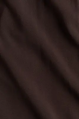 Pantalon large avec taille élastique - Marron foncé — photo 4