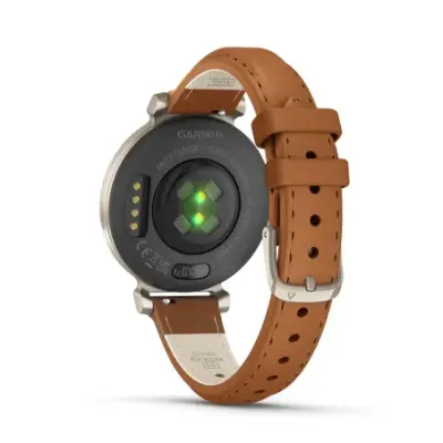Garmin Lily 2 Classic Cream Gold bracelet cuir camel 010-02839-02 — photo 5