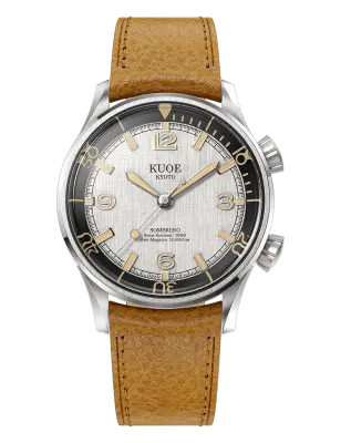 KUOE SOMBRERO 90-011 SILVER LINEN TEXTURED DIAL BRACELET FLAT LINK — photo 2