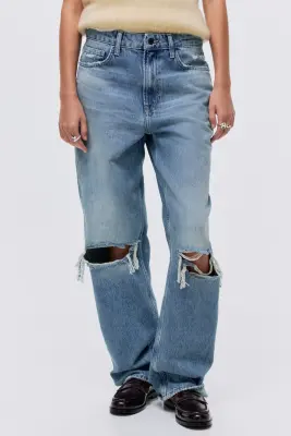Straight High Jeans - Bleu denim — photo 2