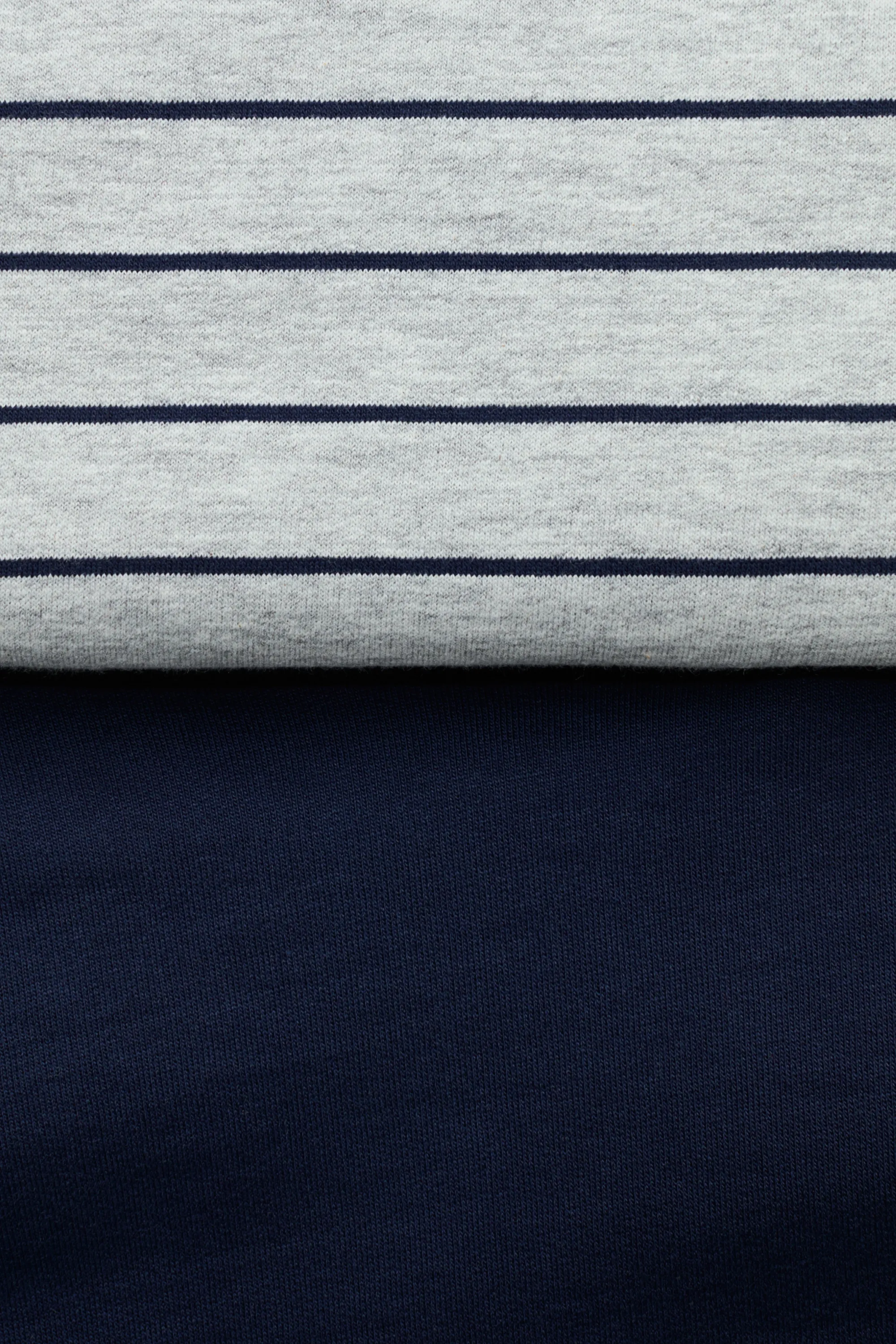 Lot de 2 sweats en coton - Bleu marine/rayé