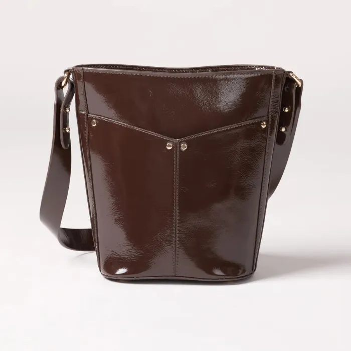 Sac Gabrielle Chocolat Vernis