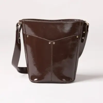 Sac Gabrielle Chocolat Vernis — photo 1