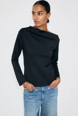 Top asymétrique - Noir — photo 1