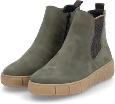 Bottines Remonte D1T71-54 Vertes - Cuir Velours Zip Grande Pointure Femme — photo 5