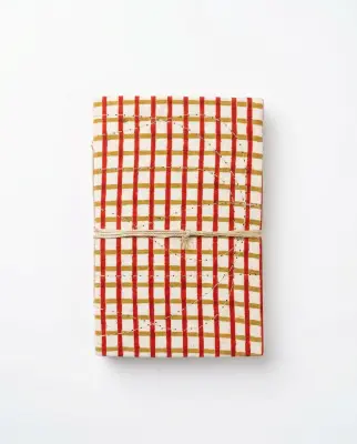 Carnet Indira - Motif tamis rouge et jaune – Mamamushi Studio — photo 3