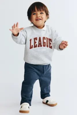 Sweat avec motifs - Gris clair/League — photo 1