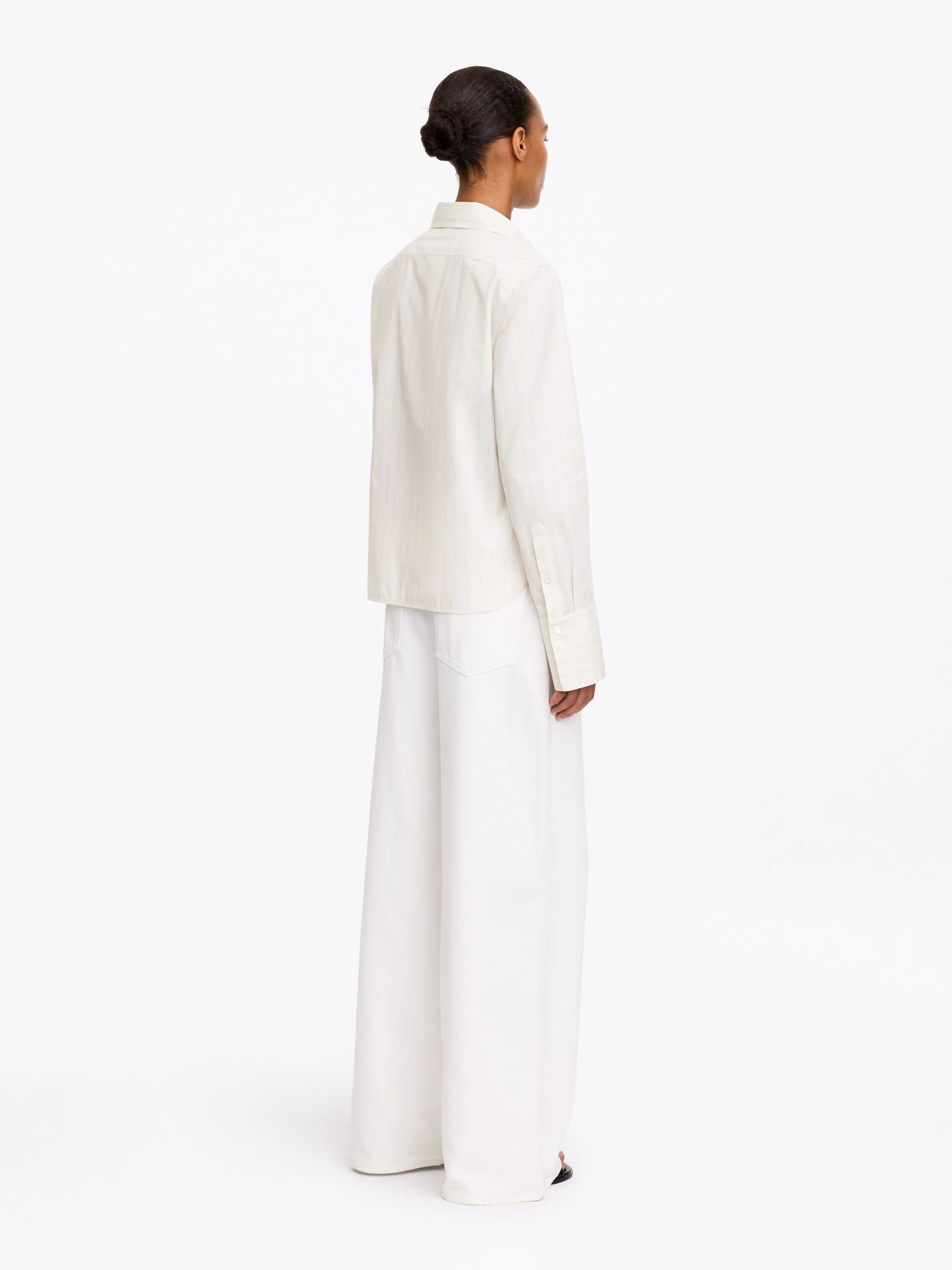 Chemise de smoking en coton - Blanc cassé