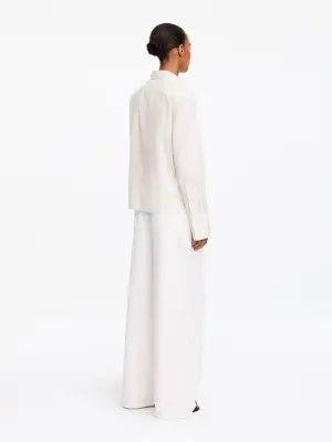 Chemise de smoking en coton - Blanc cassé — photo 1