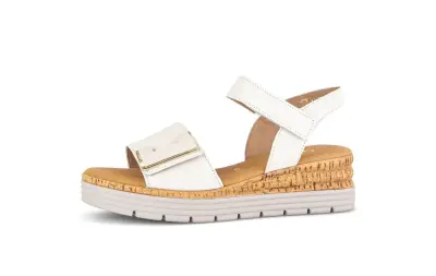 Sandales Gabor 82.700.52 Blanches - Cuir Velcro Grande Pointure Femme — photo 2
