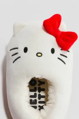 Chaussons souples avec appliqué - Crème/Hello Kitty — photo 2