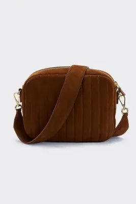 Sac César croûte de cuir chocolat — photo 5
