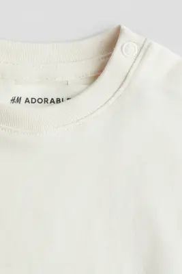 T-shirt loose en coton pima - Blanc — photo 4