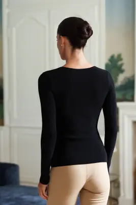 Dylan Knit Top - Black — photo 3