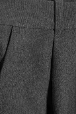 Pantalon de costume à jambes fuselées et coupe ample - Gris foncé chiné — photo 2