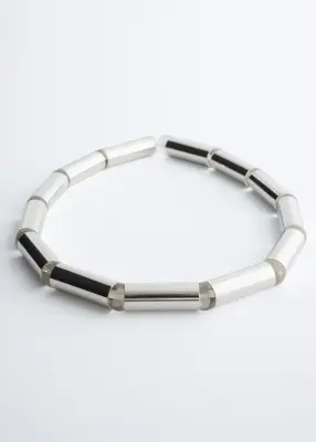 Collier en laiton poli - Argenté — photo 3