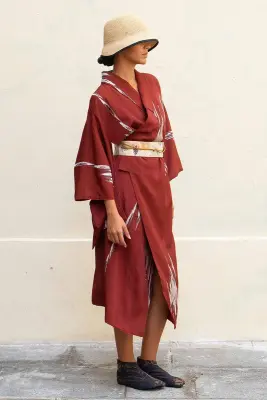 Manteau/Robe Kimono Upcyclé — photo 2