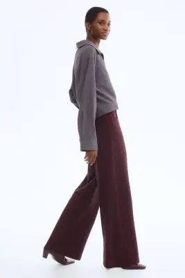 Pantalon en bouclette - Bordeaux — photo 1