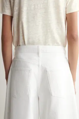 JUPE-CULOTTE EN DENIM - BLANC — photo 2
