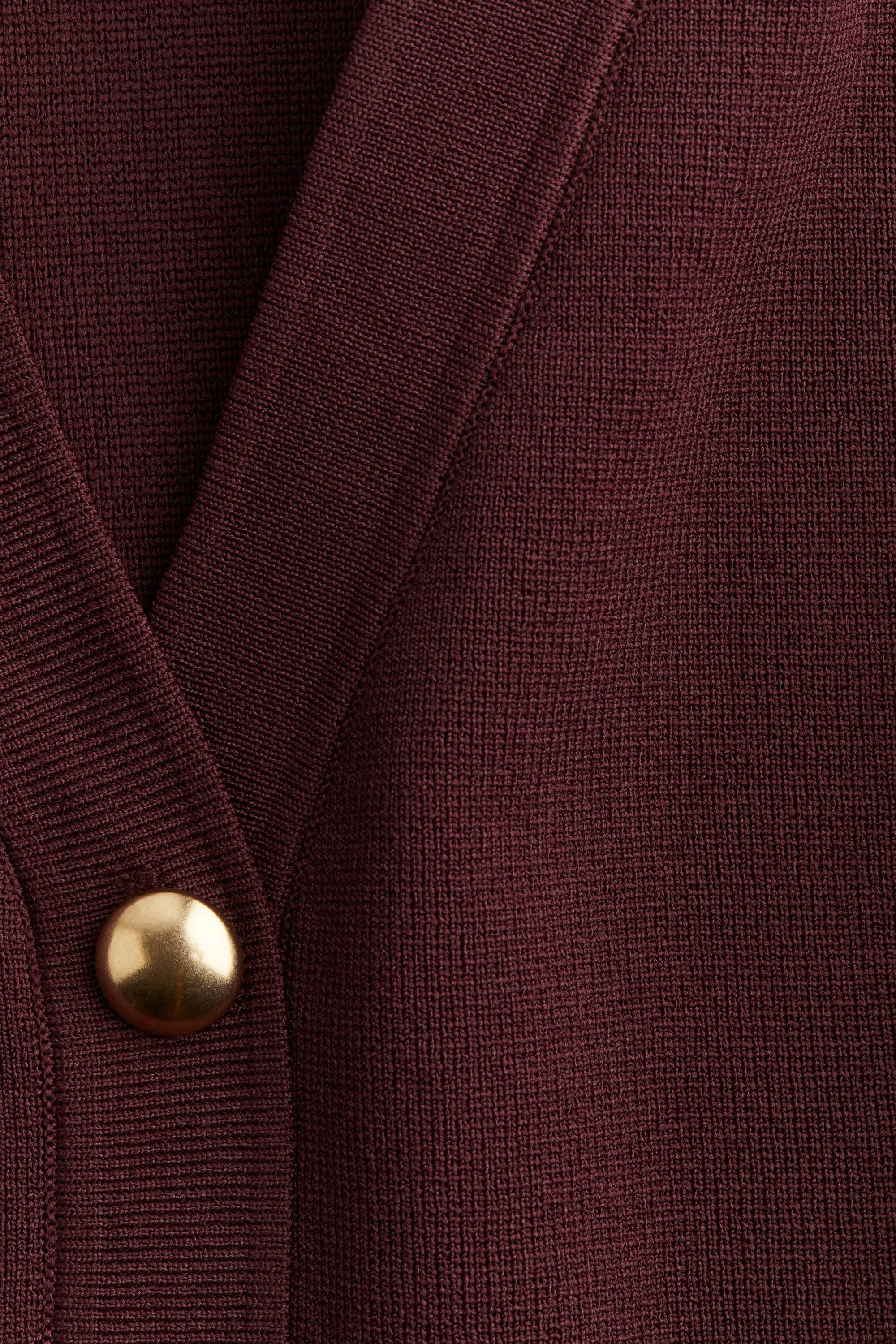 Robe à encolure en V - Bordeaux