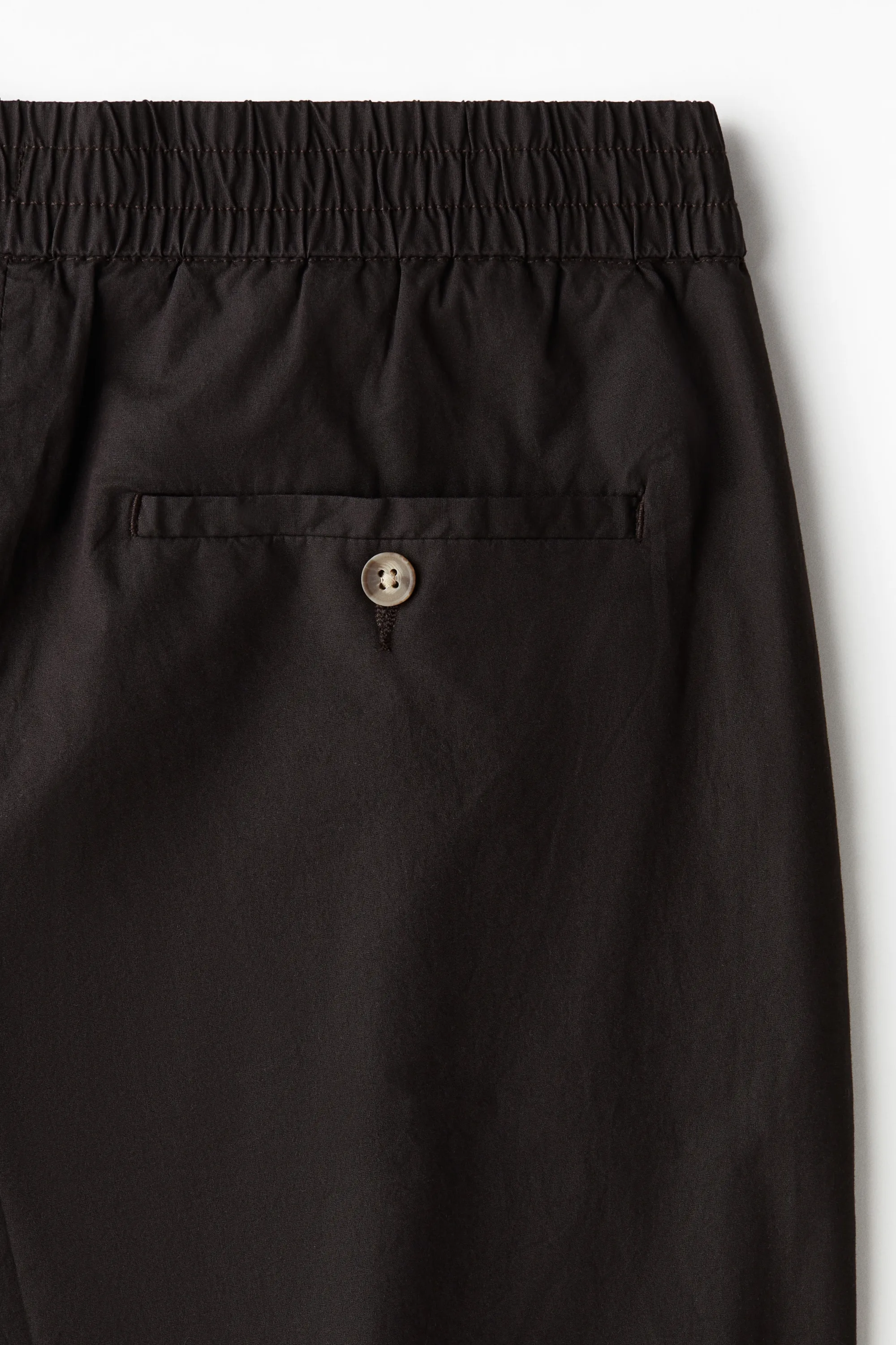 Short Relaxed Fit en popeline - Marron foncé
