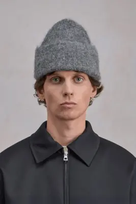 Alpaca Beanie - Gris Chiné Anthracite — photo 4