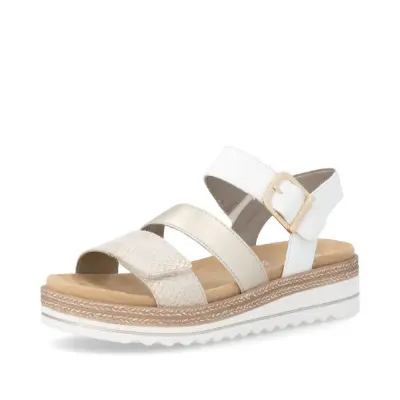 Sandales Remonte D0Q55-92 Blanches - Velcro Grande Pointure Femme — photo 1