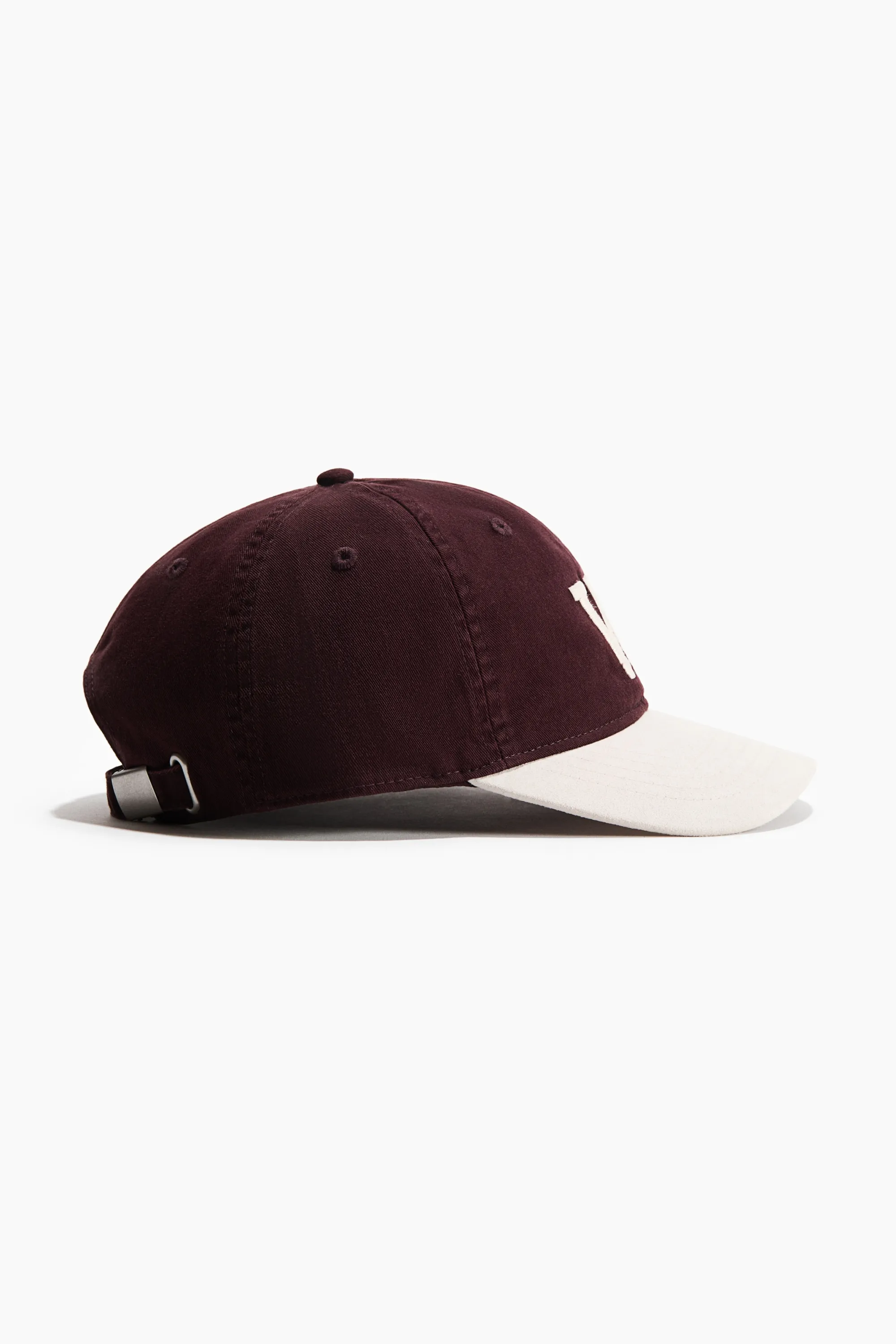 Casquette en coton avec motif brodé - Bordeaux/W