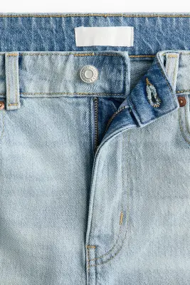 Wide High Waist Jeans - Bleu denim clair — photo 4