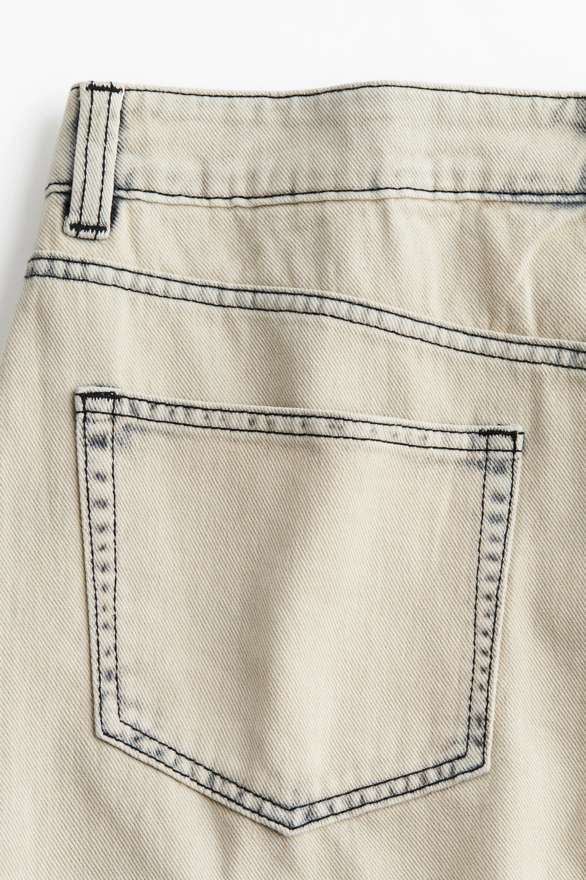 Jupe de longueur genou en twill - Beige clair