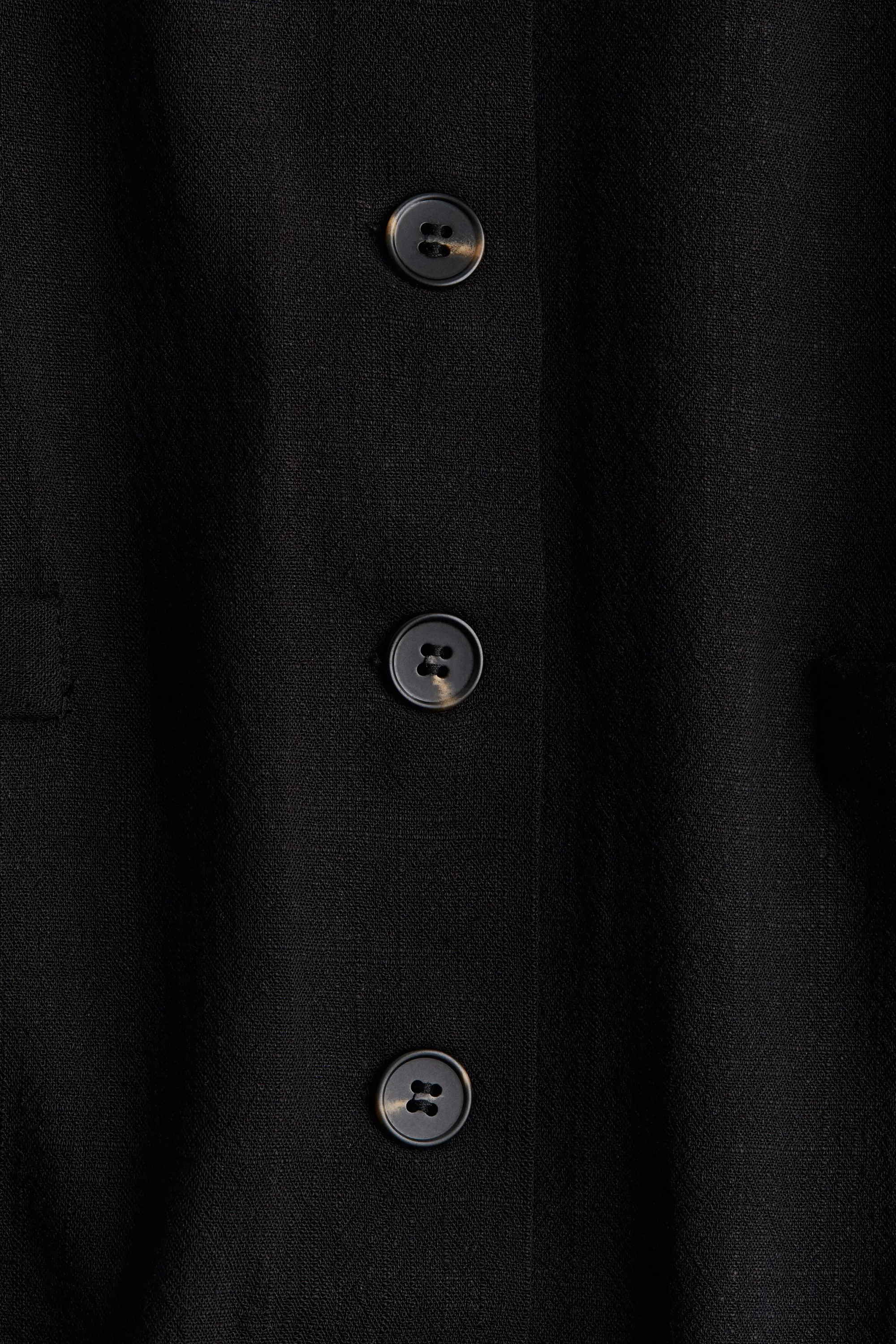 Robe sans manches en lin mélangé - Noir