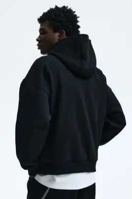 Hoodie Loose Fit - Noir/Euphoria — photo 3