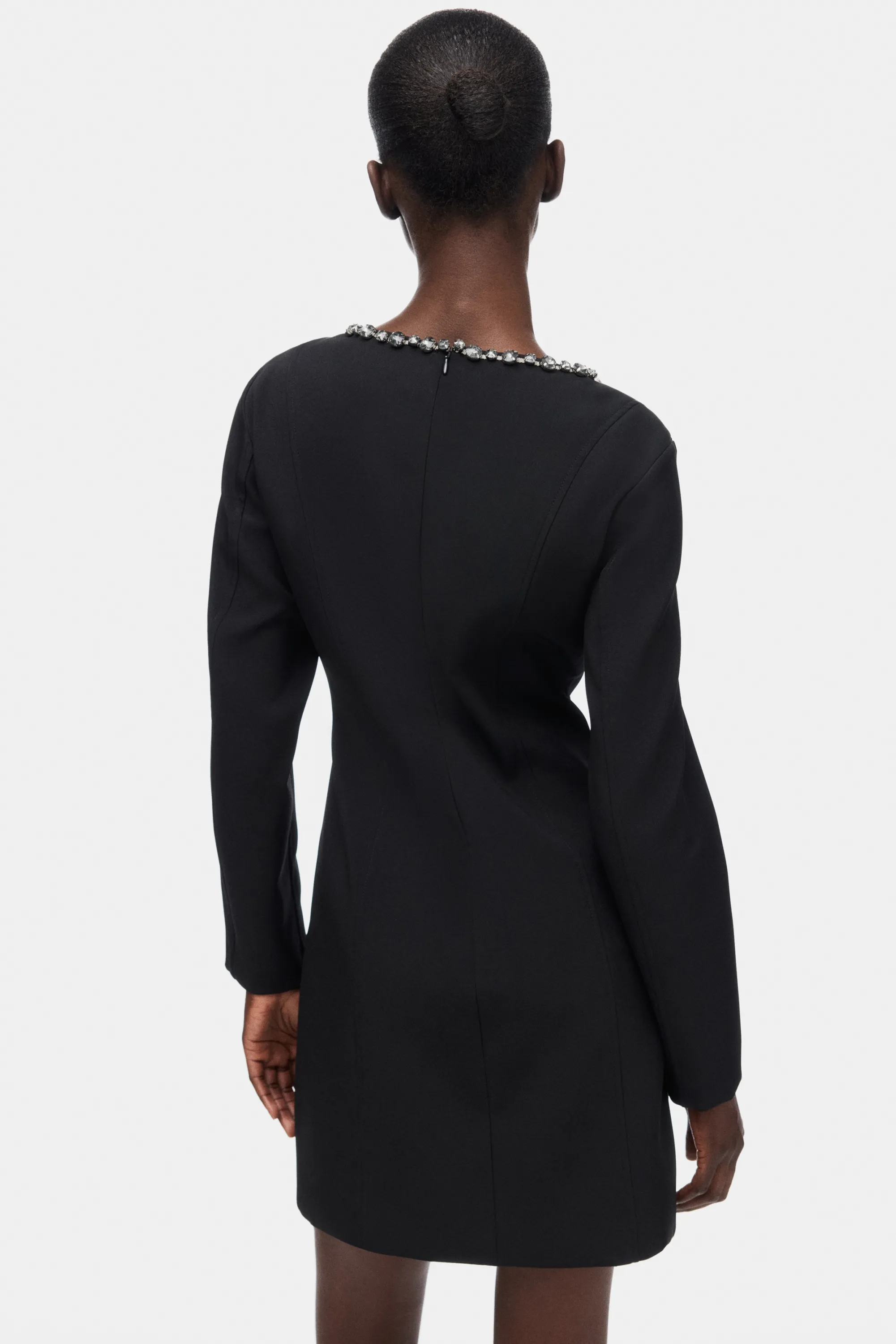 Robe ornée de strass - Noir