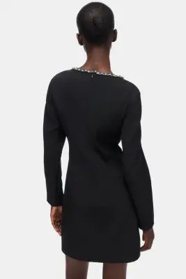 Robe ornée de strass - Noir — photo 1